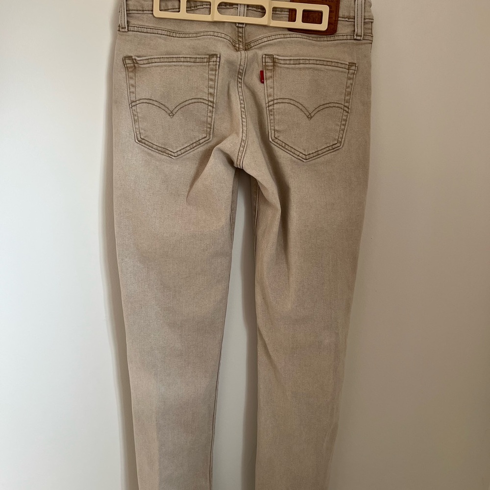 Levi's 511 Cream/Khaki Jeans with Brown Label 32x34 - Picture 2 of 3